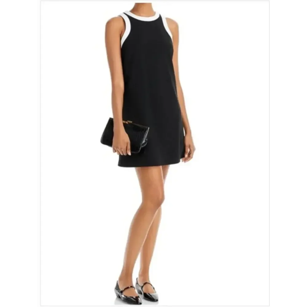 AQUA by Bloomingdales Black & White Racerback Mini Dress - Size Small - Picture 2 of 10